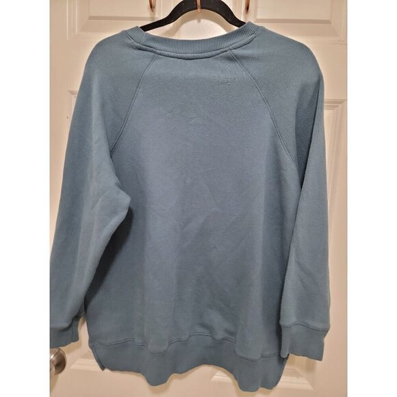 American Eagle Studio Women's Light Blue Pullover Sweatshirt  "Face Your - Picture 3 of 10